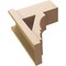 Ekena Millwork 8-in W x 16-in D x 20-in H Balboa Block Rough Cedar Woodgrain TimberThane Outlooker, Primed Tan OUTUR080X16X20BOA44RCPR - alternate 2